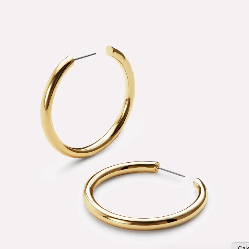 Ana Luisa Medium Gold Hoop Earrings